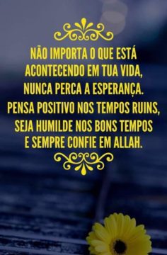 Sempre confie em Allah!