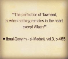 The Perfection of Tawheed