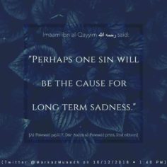 Sin is the cause for sadness!