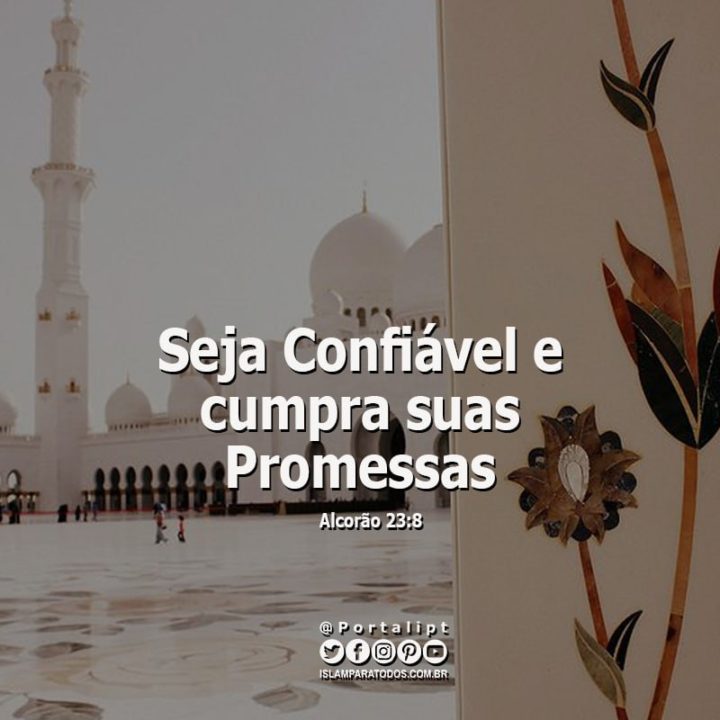 Boas maneiras: Seja confiavel e cumpra suas promessas.