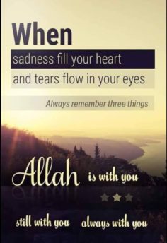 Allah is with you.