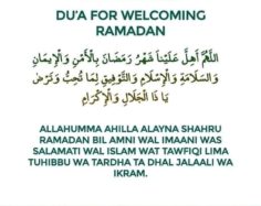 Welcoming Ramadan