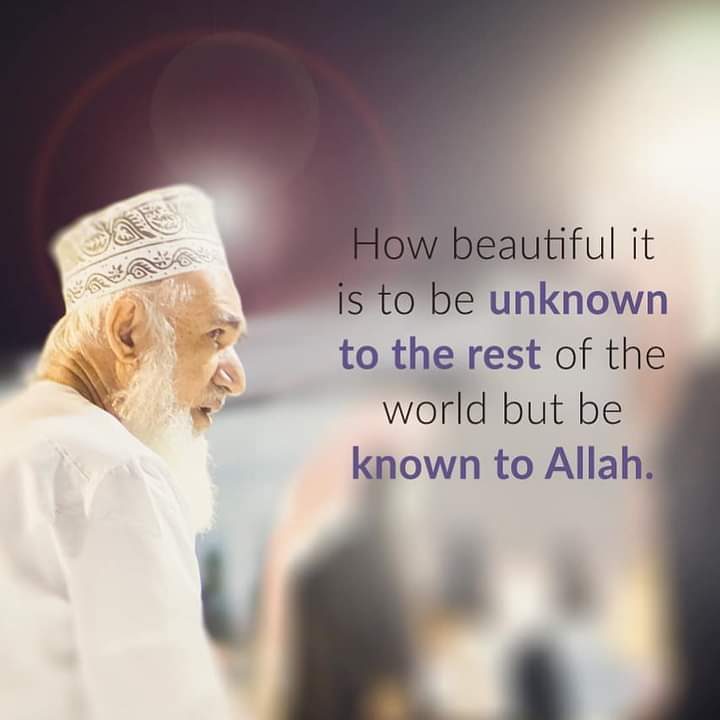 Be known to Allah