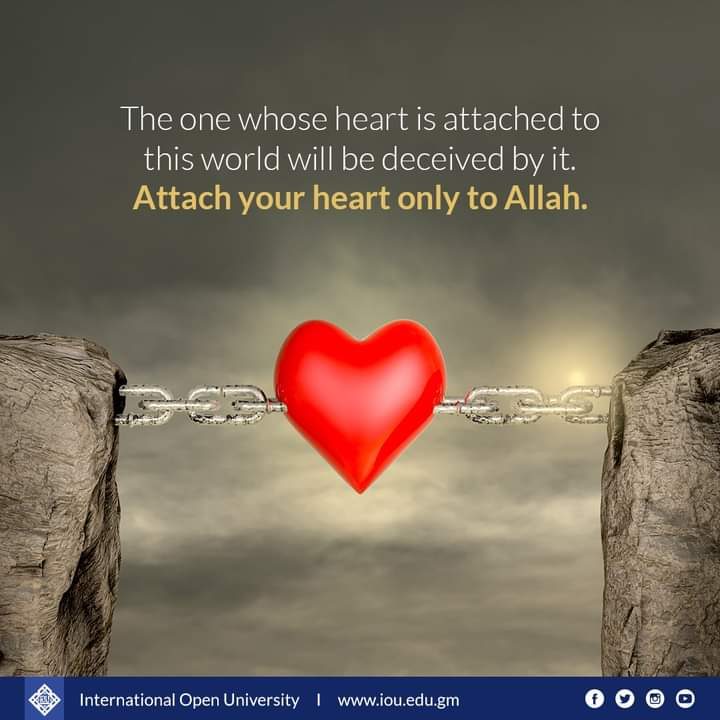 Attach your heart only to Allah.