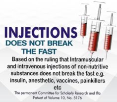 Injections do not break the fast.